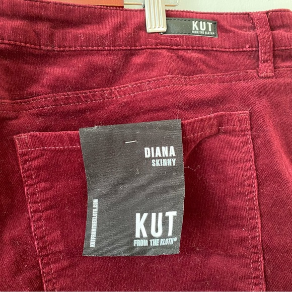 Kut From The Kloth Diana Skinny pants corduroy in Burgundy stretch - Picture 10 of 11